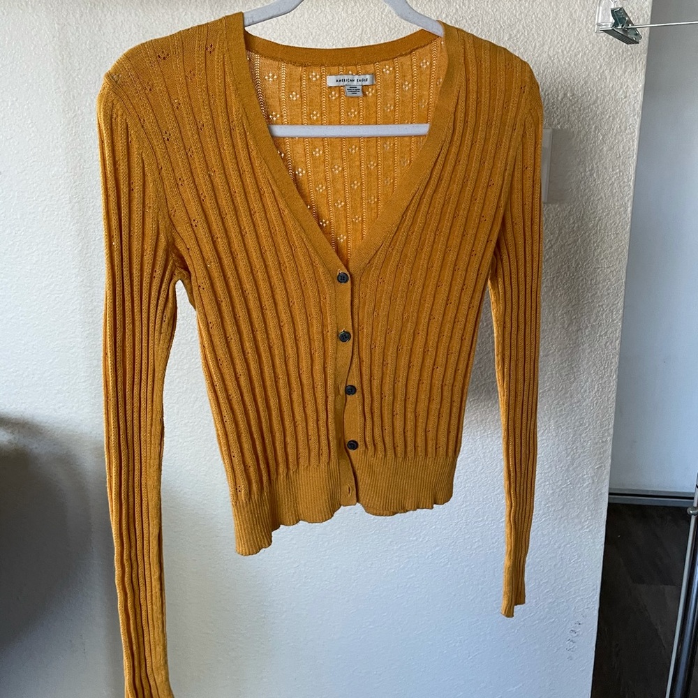 Dark yellow cardigan